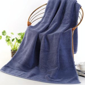 Add Thick Add Large Pure Cotton Bath Towel, Size: 70*140cm (Navy Blue) (OEM)