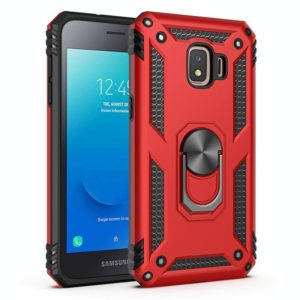 For Samsung Galaxy J2 Core Shockproof TPU + PC Protective Case with 360 Degree Rotating Holder(Red) (OEM)