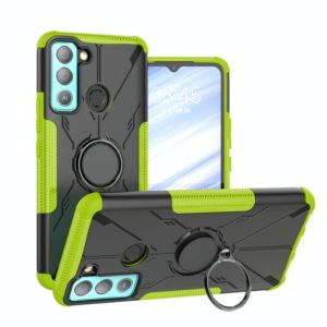 For Tecno Pop 5 LTE Armor Bear Shockproof PC + TPU Phone Case(Green) (OEM)
