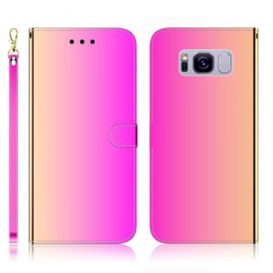 For Galaxy S8 Imitated Mirror Surface Horizontal Flip Leather Case with Holder & Card Slots & Wallet & Lanyard(Gradient Color) (OEM)