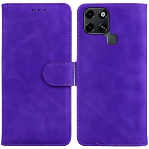 For Infinix Smart 6 Skin Feel Pure Color Flip Leather Phone Case(Purple) (OEM)