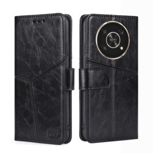 For Honor X30 Geometric Stitching Horizontal Flip Leather Phone Case(Black) (OEM)