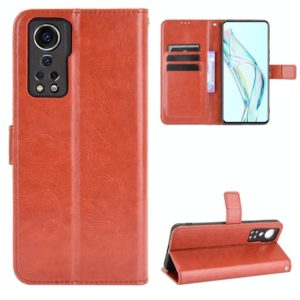 For ZTE Axon 30 5G Crazy Horse Texture Horizontal Flip Leather Case with Holder & Card Slots & Lanyard(Brown) (OEM)