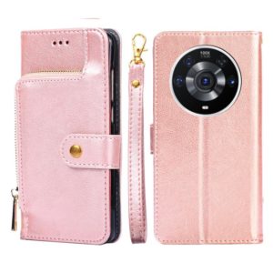 For Honor Magic3 Pro Zipper Bag PU + TPU Horizontal Flip Leather Phone Case(Rose Gold) (OEM)