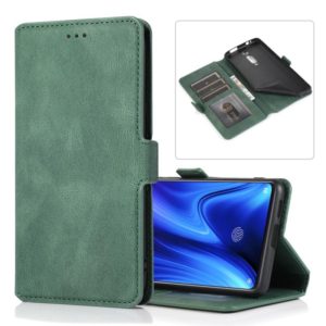 For Xiaomi Redmi K20 Pro Retro Magnetic Closing Clasp Horizontal Flip Leather Case with Holder & Card Slots & Photo Frame & Wallet(Dark Green) (OEM)
