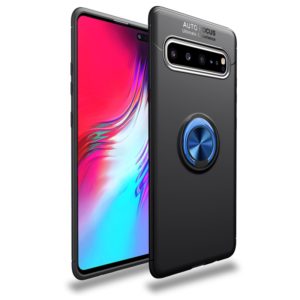 Lenuo Shockproof TPU Case for Galaxy S10 5G, with Invisible Holder (Black Blue) (lenuo) (OEM)