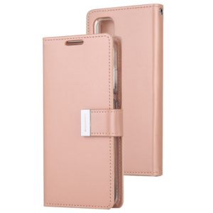 GOOSPERY RICH DIARY For Galaxy S20 PU + TPU Crazy Horse Texture Horizontal Flip Leather Case, with Card Slots & Wallet & Photo frame (Rose Gold) (GOOSPERY) (OEM)