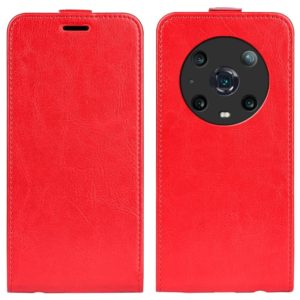 For Honor Magic4 Pro R64 Texture Single Vertical Flip Leather Phone Case(Red) (OEM)
