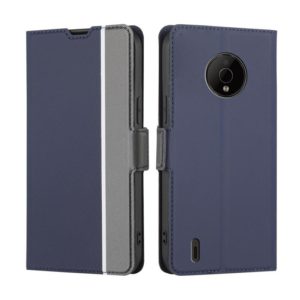 For Nokia C200 Twill Texture Side Button Leather Phone Case(Blue) (OEM)
