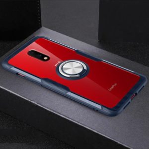 Scratchproof TPU + Acrylic Ring Bracket Protective Case For OnePlus 7(Navy Blue) (OEM)