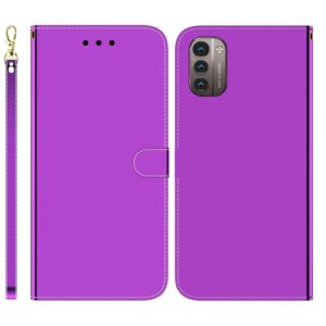 For Nokia G11 / G21 Imitated Mirror Surface Horizontal Flip Leather Phone Case(Purple) (OEM)