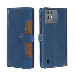 For Blackview A55 Pro Stitching Skin Feel Magnetic Buckle Horizontal Flip PU Leather Case(Blue) (OEM)