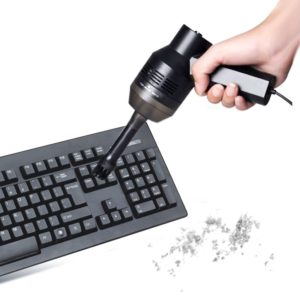 HK-6019A 3.5W Portable USB Powerful Suction Cleaner Computer Keyboard Brush Nozzle Dust Collector Handheld Sucker Clean Kit for Cleaning Laptop PC / Pets, USB Cable Length: 1.8m, DC 5V(Black) (OEM)