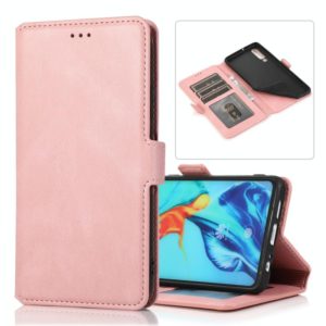 For Huawei P30 Retro Magnetic Closing Clasp Horizontal Flip Leather Case with Holder & Card Slots & Photo Frame & Wallet(Rose Gold) (OEM)