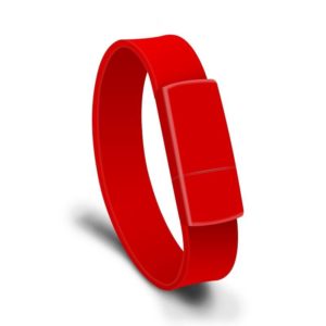 MicroDrive 128GB USB 2.0 Fashion Bracelet Wristband U Disk (Red) (MicroDrive) (OEM)