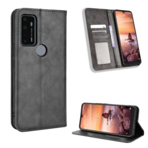 For AT&T Fusion 5G Magnetic Buckle Retro Texture Leather Phone Case(Black) (OEM)