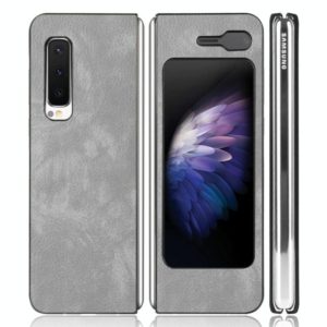 For Galaxy Fold 4G / Fold 5G / W20 5G Shockproof Litchi Texture PC + PU Case(Gray) (OEM)