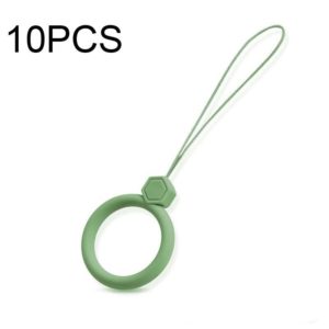 10 PCS Silicone Ring Mobile Phone Lanyard Water Bottle Anti-fall Pendant(Matcha Green) (OEM)