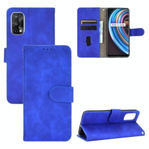 For OPPO Realme X7 Solid Color Skin Feel Magnetic Buckle Horizontal Flip Calf Texture PU Leather Case with Holder & Card Slots & Wallet(Blue) (OEM)