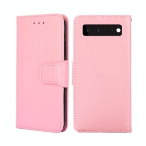 For Google Pixel 6 Crystal Texture Leather Phone Case(Pink) (OEM)