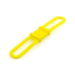10 PCS High Elastic Silicone Straps Bicycle Fixed Strap Car Light Beam, Size: One Size(Yellow) (OEM)