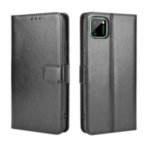 For OPPO Realme C11 Retro Crazy Horse Texture Horizontal Flip Leather Case with Holder & Card Slots & Photo Frame(Black) (OEM)