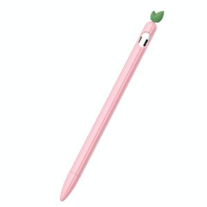 For Apple Pencil 1 Contrasting Color Mint Leaf Silicone Non-slip Protective Cover(Pink) (OEM)