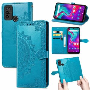 For Doogee X96 Pro Mandala Flower Embossed Horizontal Flip Leather Case with Holder & Three Card Slots & Wallet & Lanyard(Blue) (OEM)