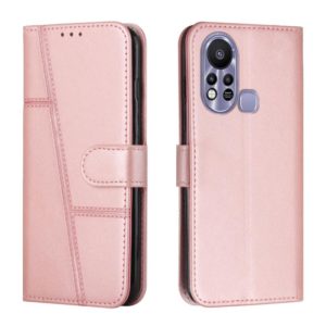 For Infinix Hot 11S with Fingerprint Hole Stitching Calf Texture Buckle Leather Phone Case(Pink) (OEM)