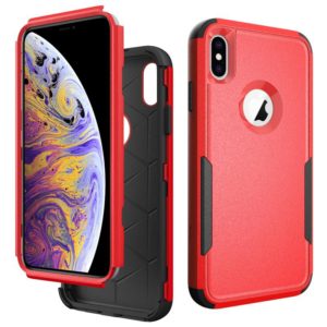 For iPhone XS Max TPU + PC Shockproof Protective Case(Red + Black) (OEM)