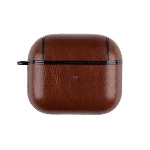 Wireless Earphone Leather Shockproof Protective Case for AirPods 3(Brown) (OEM)