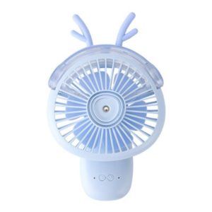 Desktop Folding Spray Mini Fan Cartoon Humidification Water Jet Fan(Blue) (OEM)