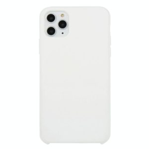 For iPhone 11 Pro Max Solid Color Solid Silicone Shockproof Case(White) (OEM)