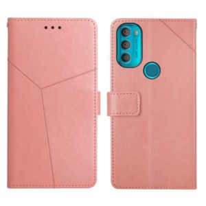 For Motorola Moto G71 5G Y Stitching Horizontal Flip Leather Phone Case(Rose Gold) (OEM)