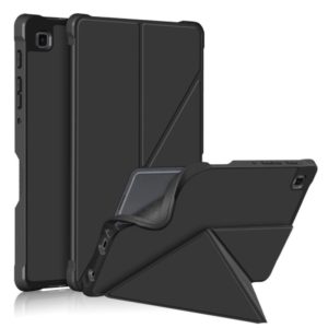 For Samsung Galaxy Tab A7 Lite 8.7 T220 / T225 Multi-folding Horizontal Flip PU Leather Shockproof Case with Holder(Black) (OEM)