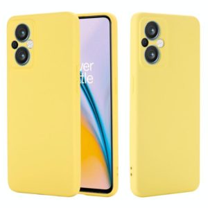 For OnePlus Nord N20 5G Pure Color Liquid Silicone Phone Case(Yellow) (OEM)