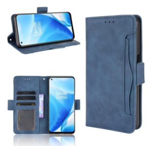For OnePlus Nord N200 5G Skin Feel Calf Pattern Horizontal Flip Leather Case with Holder & Card Slots & Photo Frame(Blue) (OEM)