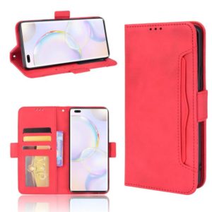 For Honor 50 Pro / Huawei nova 9 Pro Skin Feel Calf Pattern Horizontal Flip Leather Phone Case with Holder & Card Slots & Photo Frame(Red) (OEM)