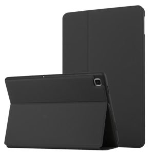 For Samsung Galaxy Tab A7 10.4 T500 Dual-Folding Horizontal Flip Tablet Leather Case with Holder & Sleep / Wake-up Function(Black) (OEM)