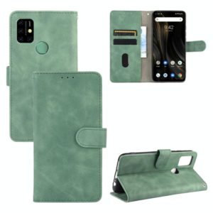 For UMIDIGI Power 3 Solid Color Skin Feel Magnetic Buckle Horizontal Flip Calf Texture PU Leather Case with Holder & Card Slots & Wallet(Green) (OEM)