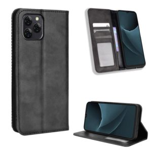 For Blackview A95 Magnetic Buckle Retro Texture Leather Phone Case(Black) (OEM)