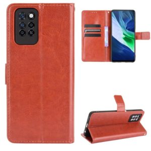 For Infinix Note 10 Pro Crazy Horse Texture Horizontal Flip Leather Case with Holder & Card Slots & Lanyard(Brown) (OEM)