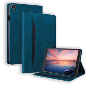 For Samsung Galaxy Tab A 8.0 2019 SM-T290 / SM-T295 Business Shockproof Horizontal Flip Leather Case with Holder & Card Slots & Photo Frame & Pen Slot(Blue) (OEM)