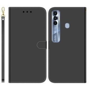 For Tecno Spark 7 Pro Imitated Mirror Surface Horizontal Flip Leather Phone Case(Black) (OEM)
