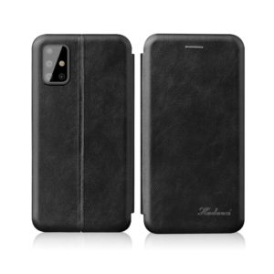 For Samsung Galaxy S20 Plus Integrated Electricity Pressing Retro Texture Magnetic TPU+PU Leather Case with Card Slot & Holder(Black) (OEM)