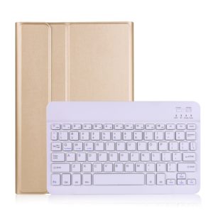 A860 For Samsung Galaxy Tab S6 10.5 inch T860 / T865 Detachable Bluetooth Keyboard Tablet Case with Pen Holder Elastic Strap(Gold) (OEM)