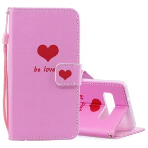 Heart Pattern Horizontal Flip Leather Case for Galaxy S10e, with Holder & Card Slots & Wallet (OEM)