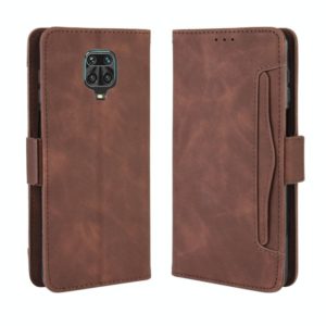 For Xiaomi Redmi Note 9 Pro / Note 9s / Note 9 Pro Max Wallet Style Skin Feel Calf Pattern Leather Case with Separate Card Slot(Brown) (OEM)