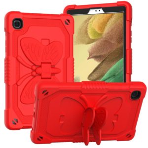 Pure Color PC + Silicone Anti-drop Protective Case with Butterfly Shape Holder & Pen Slot For Samsung Galaxy Tab A7 Lite 8.7 SM-T220 / SM-T225(Red) (OEM)