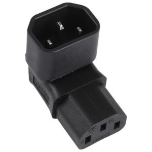 C13 to C14 Elbow (Up) AC Power Plug Adapter Converter Socket (OEM)